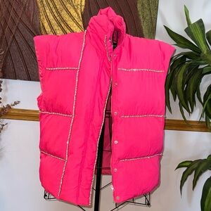 TCEC Vibrant Pink Quilted Vest